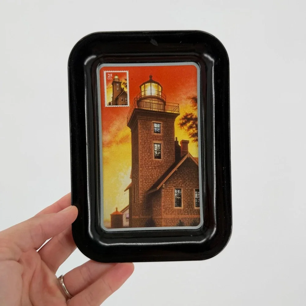 Postmark Originals Thirty Mile Point Lighthouse Metal Change Tray Lake Ontario